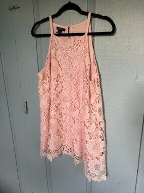 Alfani Blush Pink Floral Lace Sleeveless Blouse | Size 10
